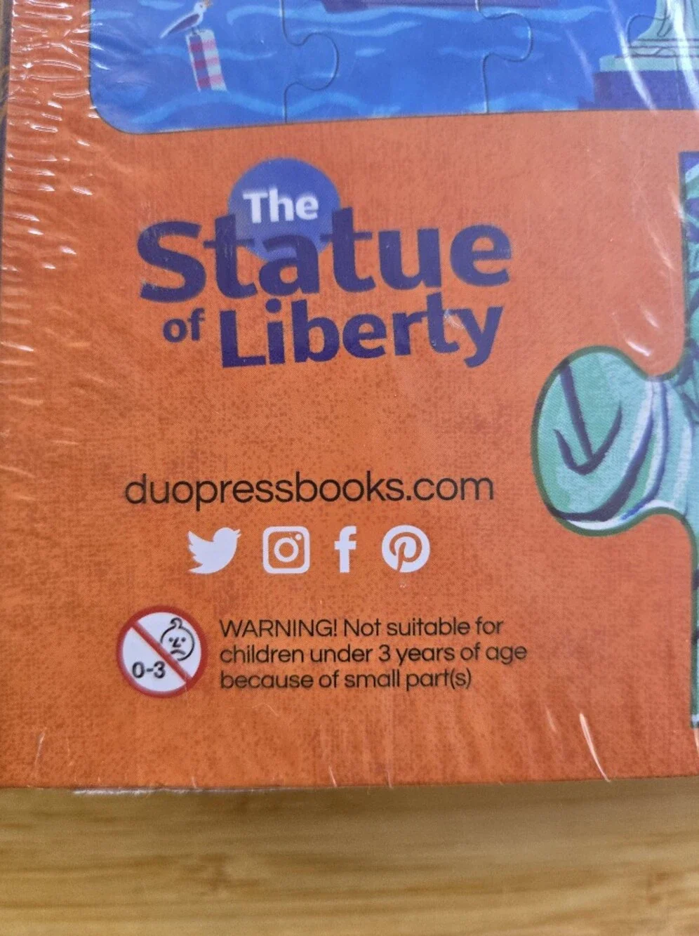 Kid's My New York Puzzle - The Statue of Liberty (Blue/Orange)